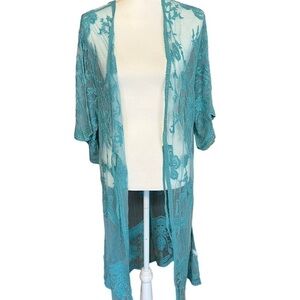 Women’s Embroidered Seaside Bikini Swimsuit Cover Up Cardigan. One size.